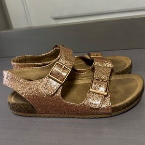 Cat & Jack Rose Gold Glittery Sandals